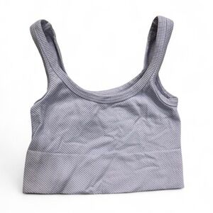 Women's Ribbed Gray Tank Top